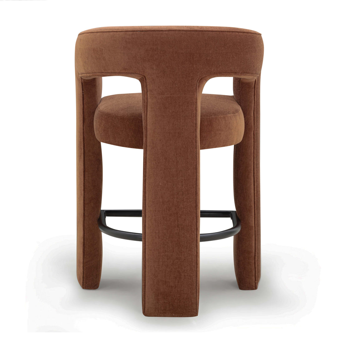 Malone Rust Performance Chenille Counter Stool
