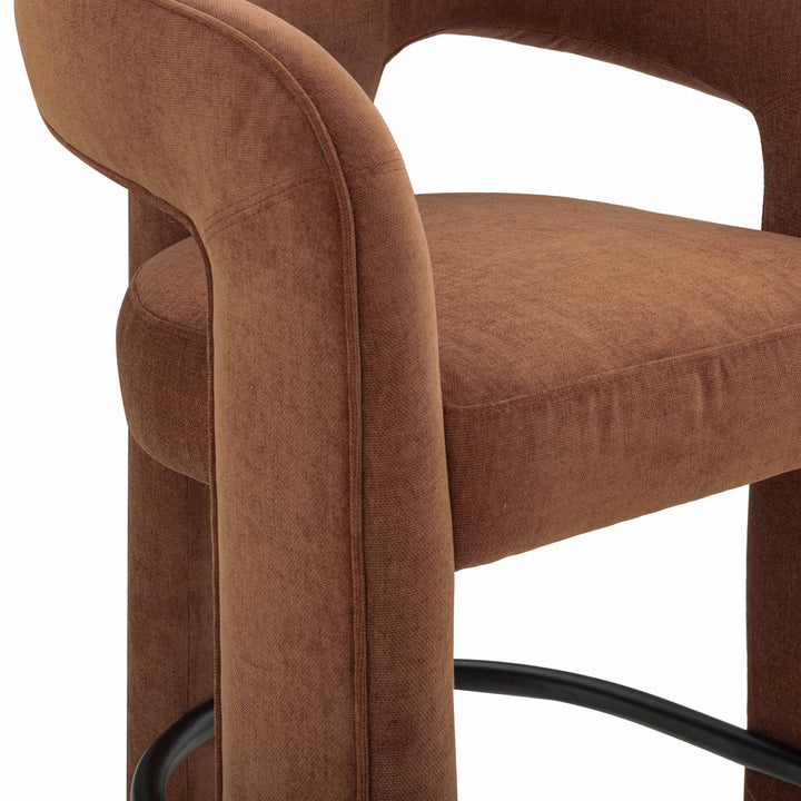 Malone Rust Performance Chenille Counter Stool