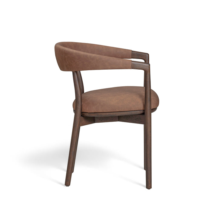 Vina Brown Performance Vegan Leather Dining Chair