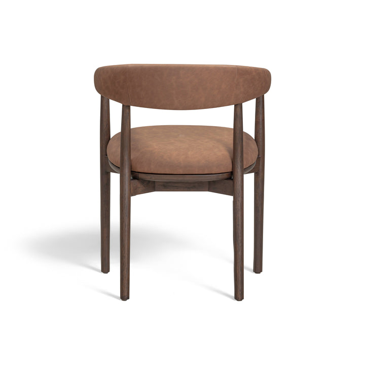 Vina Brown Performance Vegan Leather Dining Chair