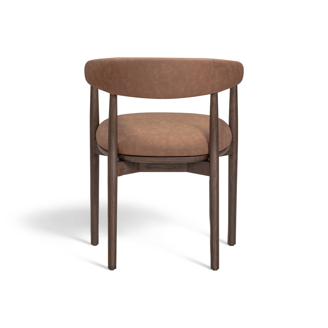 Vina Brown Performance Vegan Leather Dining Chair