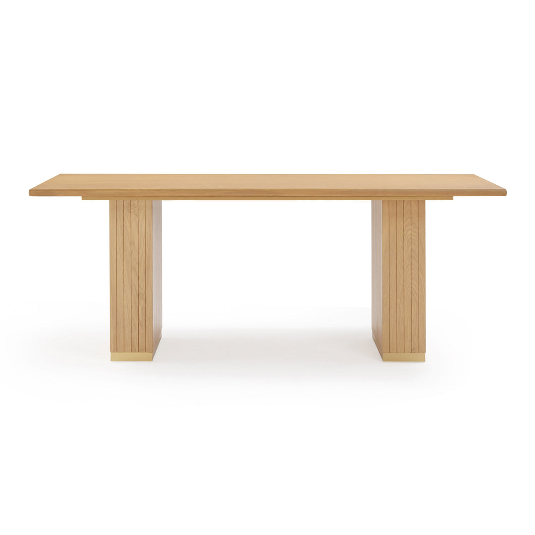 Chelsea 79" Natural Oak Wood Rectangular Dining Table
