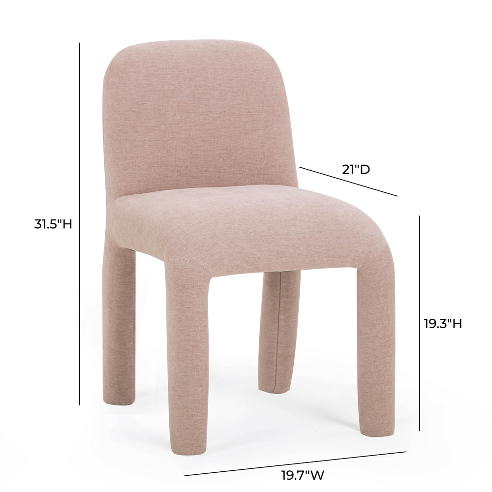 Georgia Light Pink Performance Chenille Dining Chair