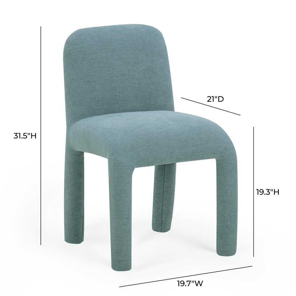 Georgia Light Blue Performance Chenille Dining Chair