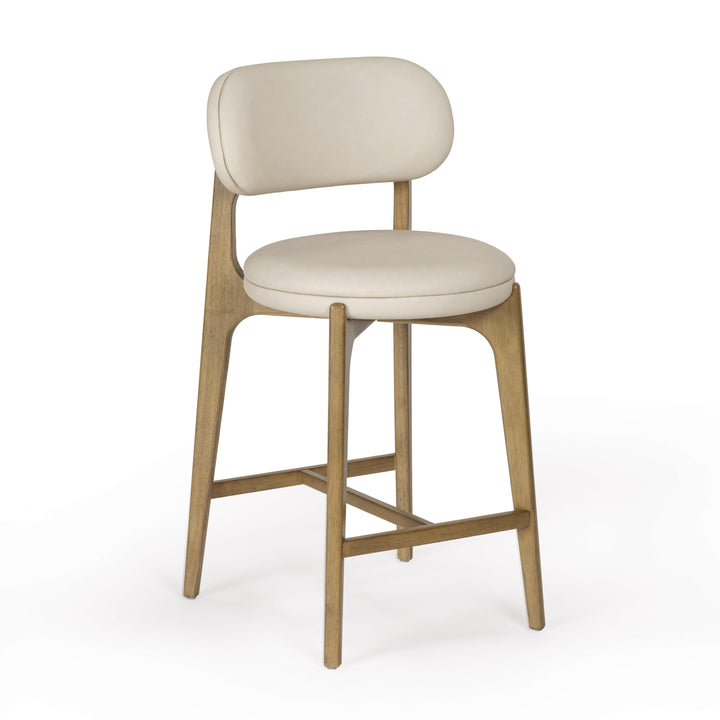 TOV Furniture Carnation Cream Performance Vegan Leather Counter Stool