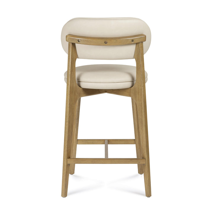 Carnation Cream Performance Vegan Leather Counter Stool