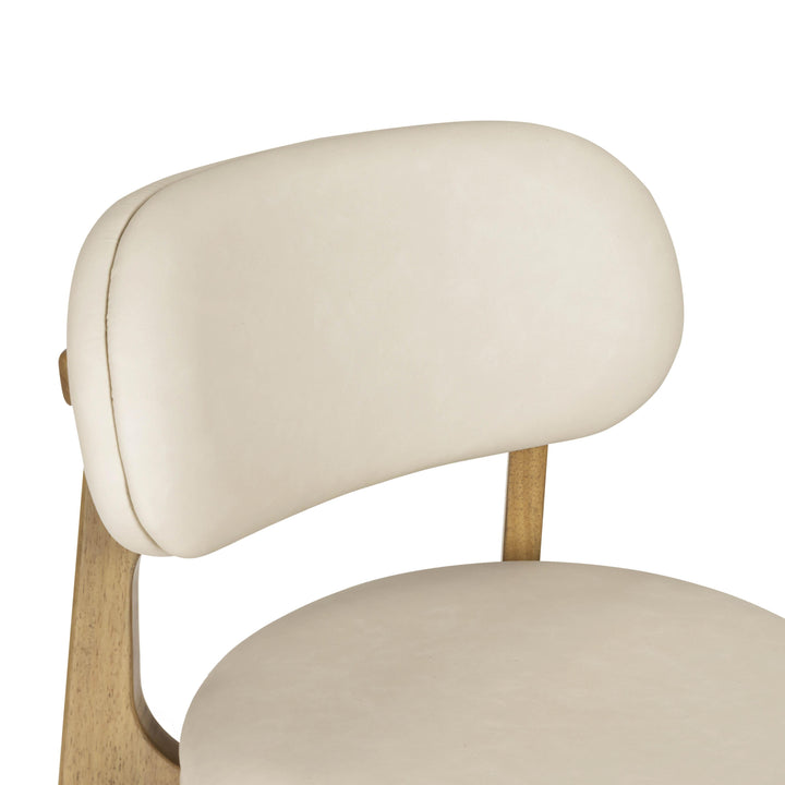 Carnation Cream Performance Vegan Leather Counter Stool