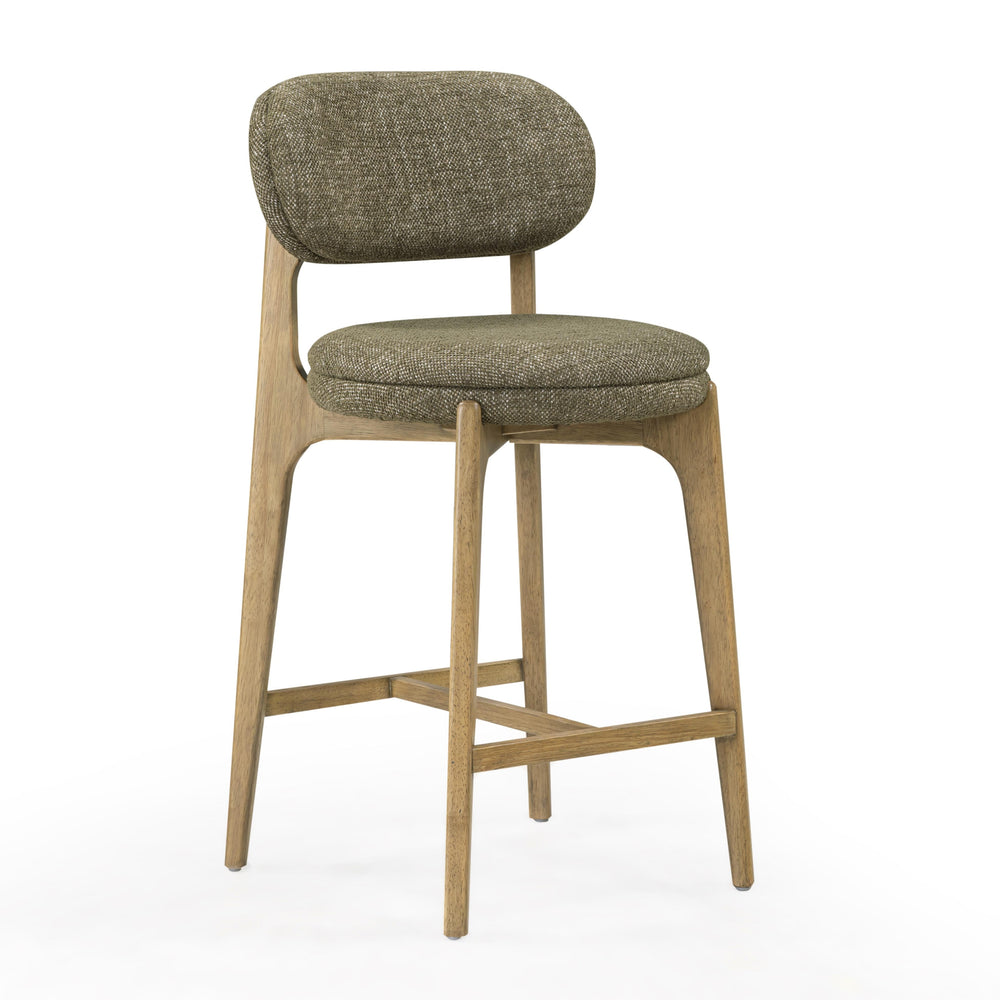 Carnation Forest Green Performance Fabric Counter Stool