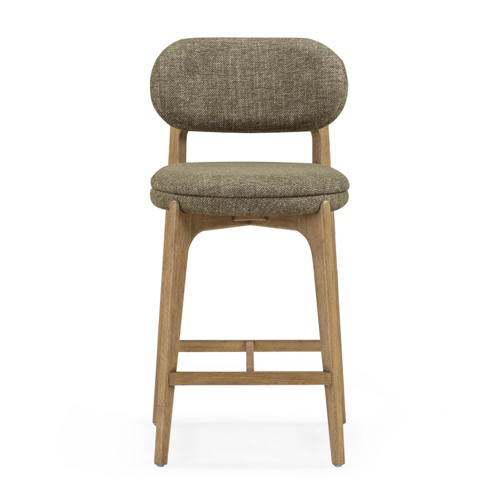Carnation Forest Green Performance Fabric Counter Stool