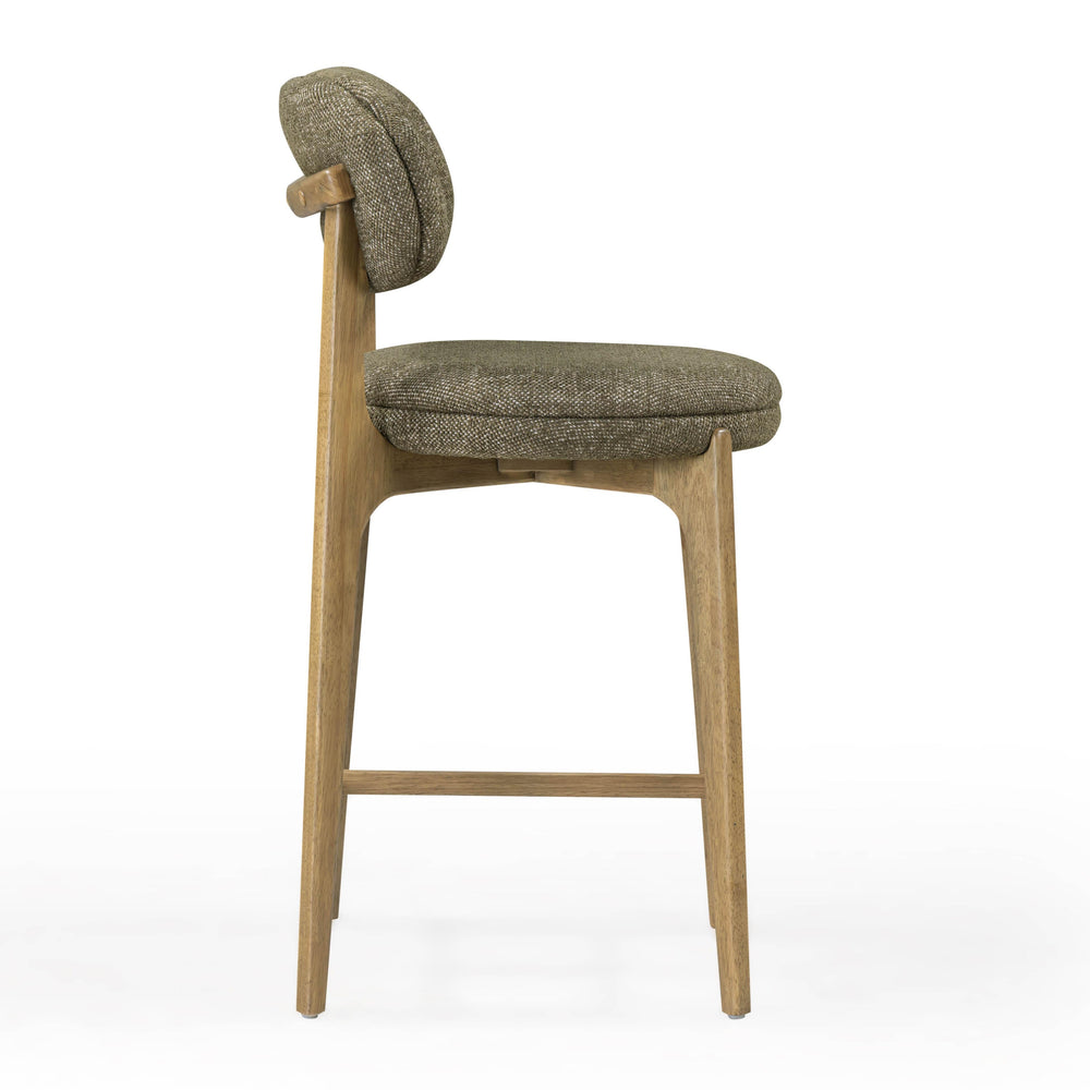 Carnation Forest Green Performance Fabric Counter Stool