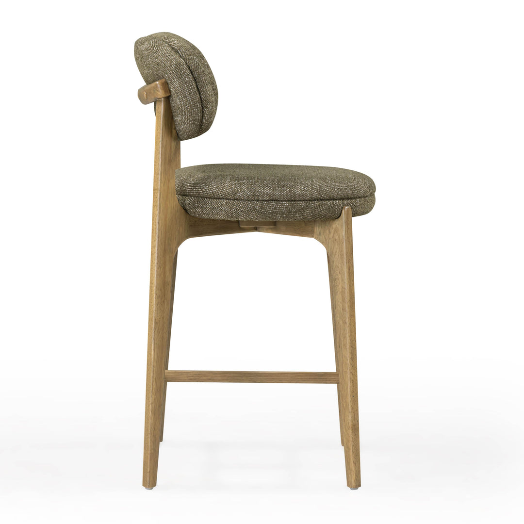 Carnation Forest Green Performance Fabric Counter Stool