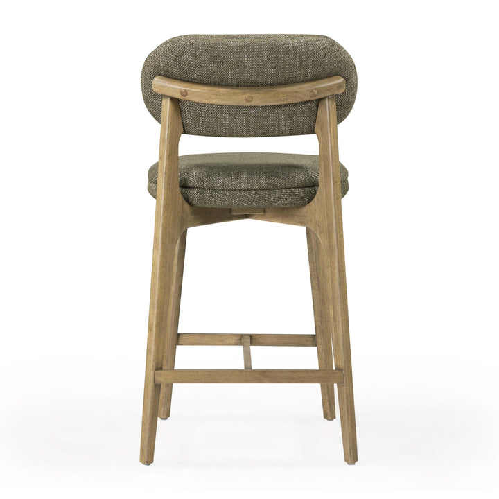 Carnation Forest Green Performance Fabric Counter Stool