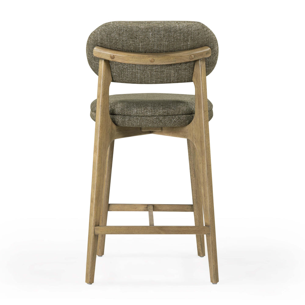 Carnation Forest Green Performance Fabric Counter Stool