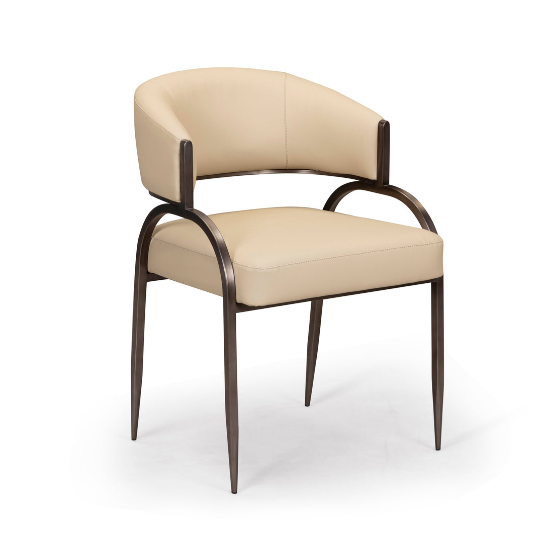 Tatum Taupe Performance Vegan Leather Dining Chair