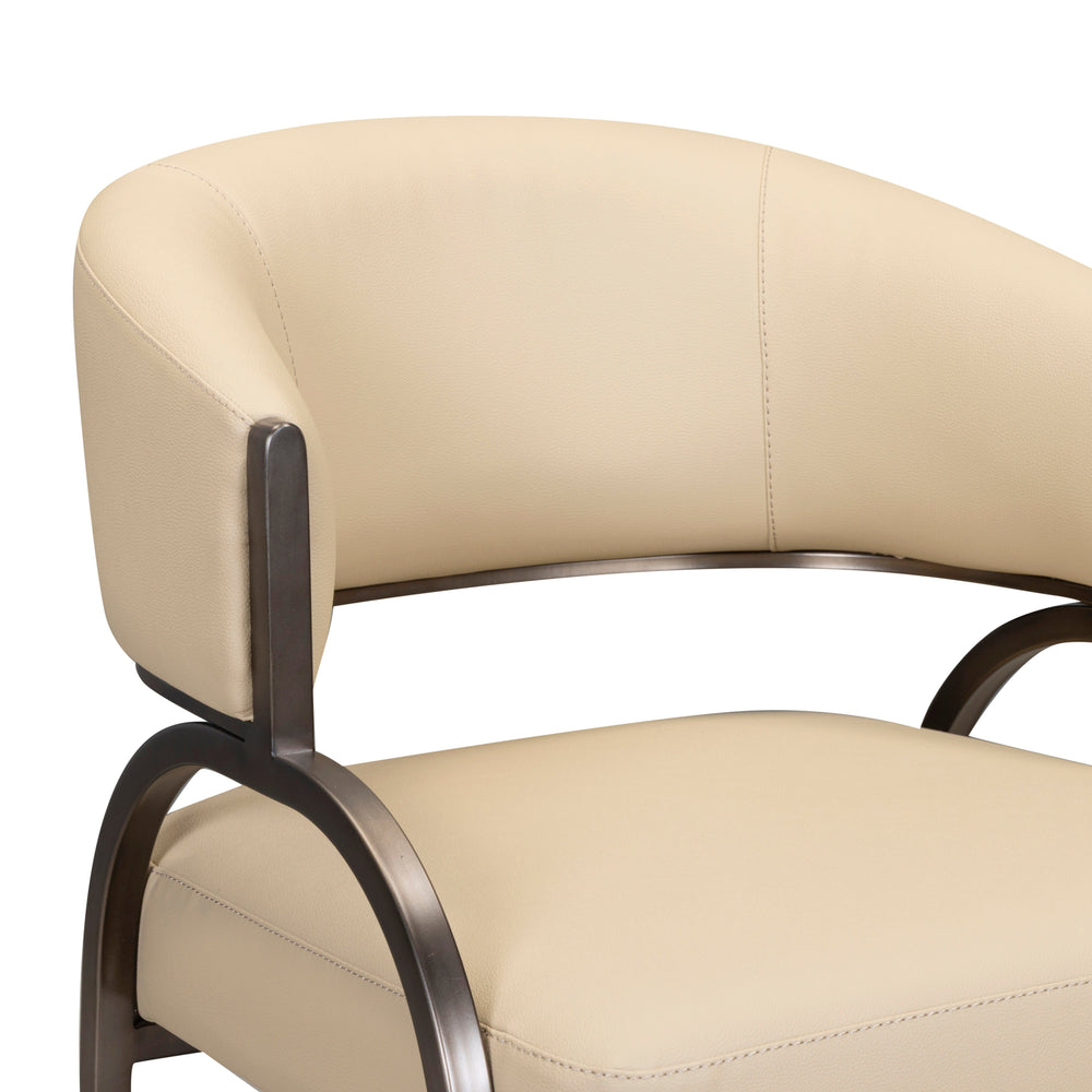 Tatum Taupe Performance Vegan Leather Dining Chair