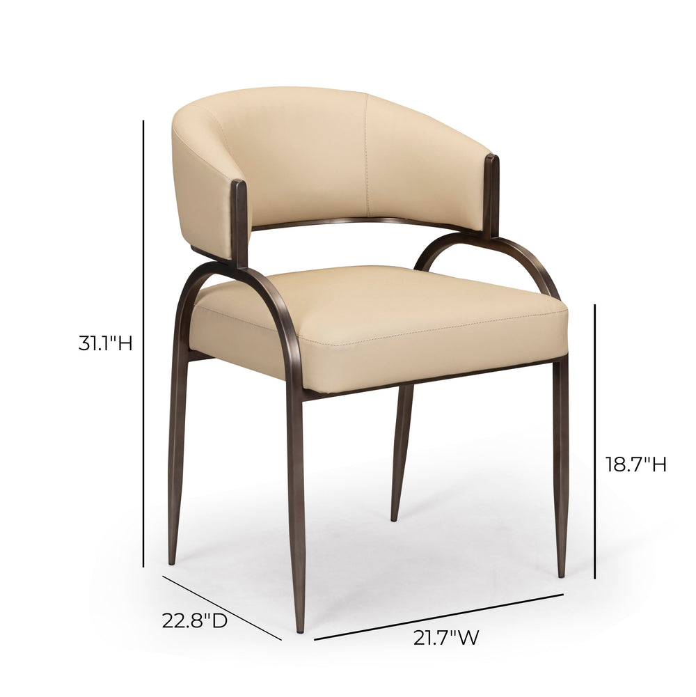 Tatum Taupe Performance Vegan Leather Dining Chair