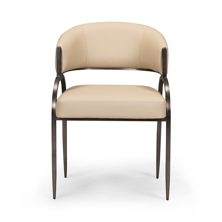 Tatum Taupe Performance Vegan Leather Dining Chair
