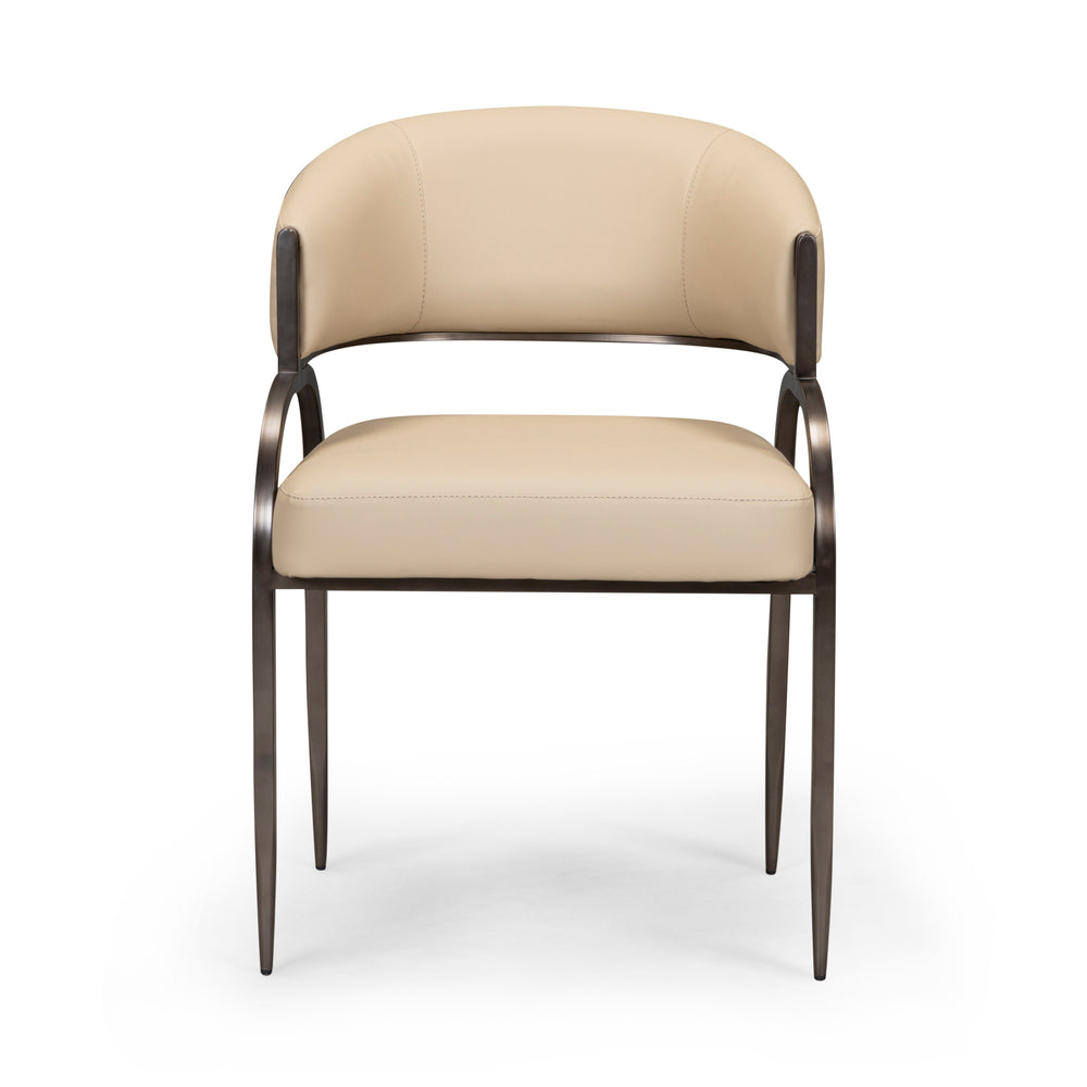 Tatum Taupe Performance Vegan Leather Dining Chair
