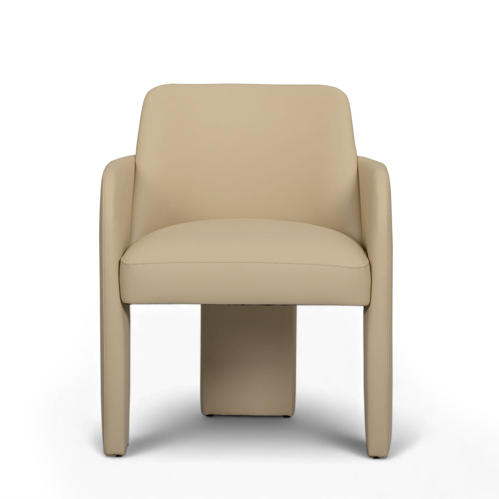 Leo Taupe Performance Vegan Leather Dining Chair