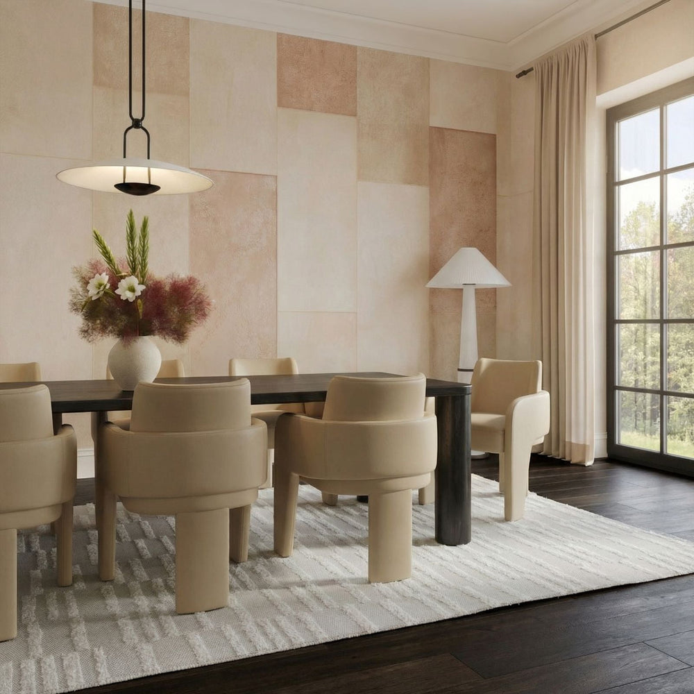 Leo Taupe Performance Vegan Leather Dining Chair