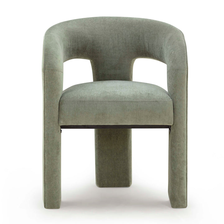 Malone Green Performance Chenille Dining Chair