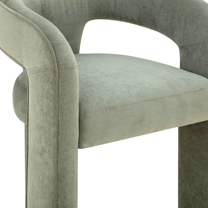 Malone Green Performance Chenille Dining Chair