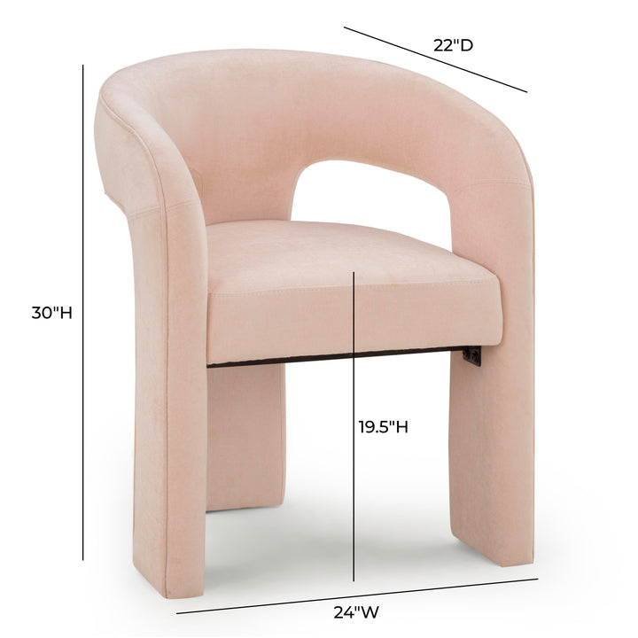 Malone Blush Performance Chenille Dining Chair