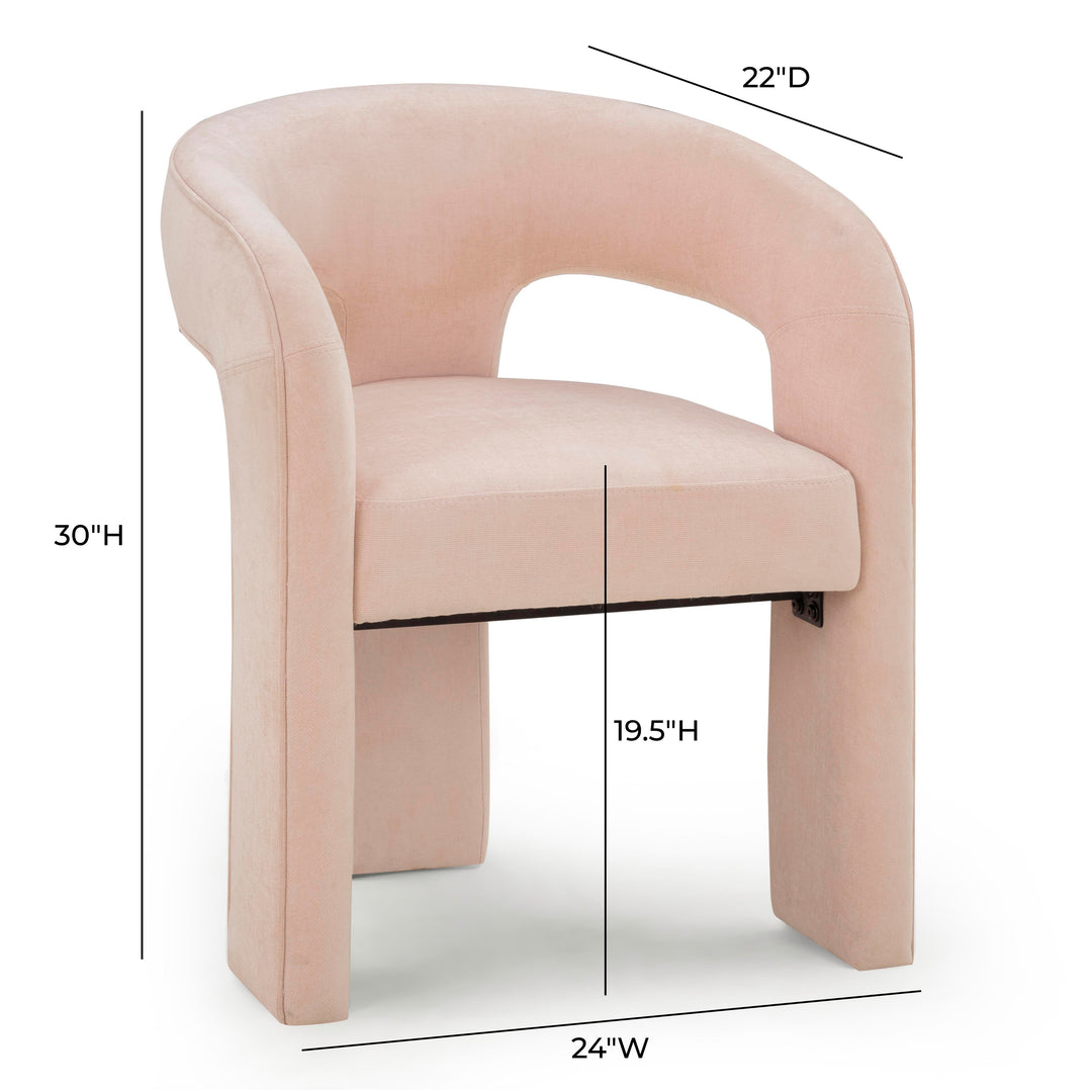 Malone Blush Performance Chenille Dining Chair