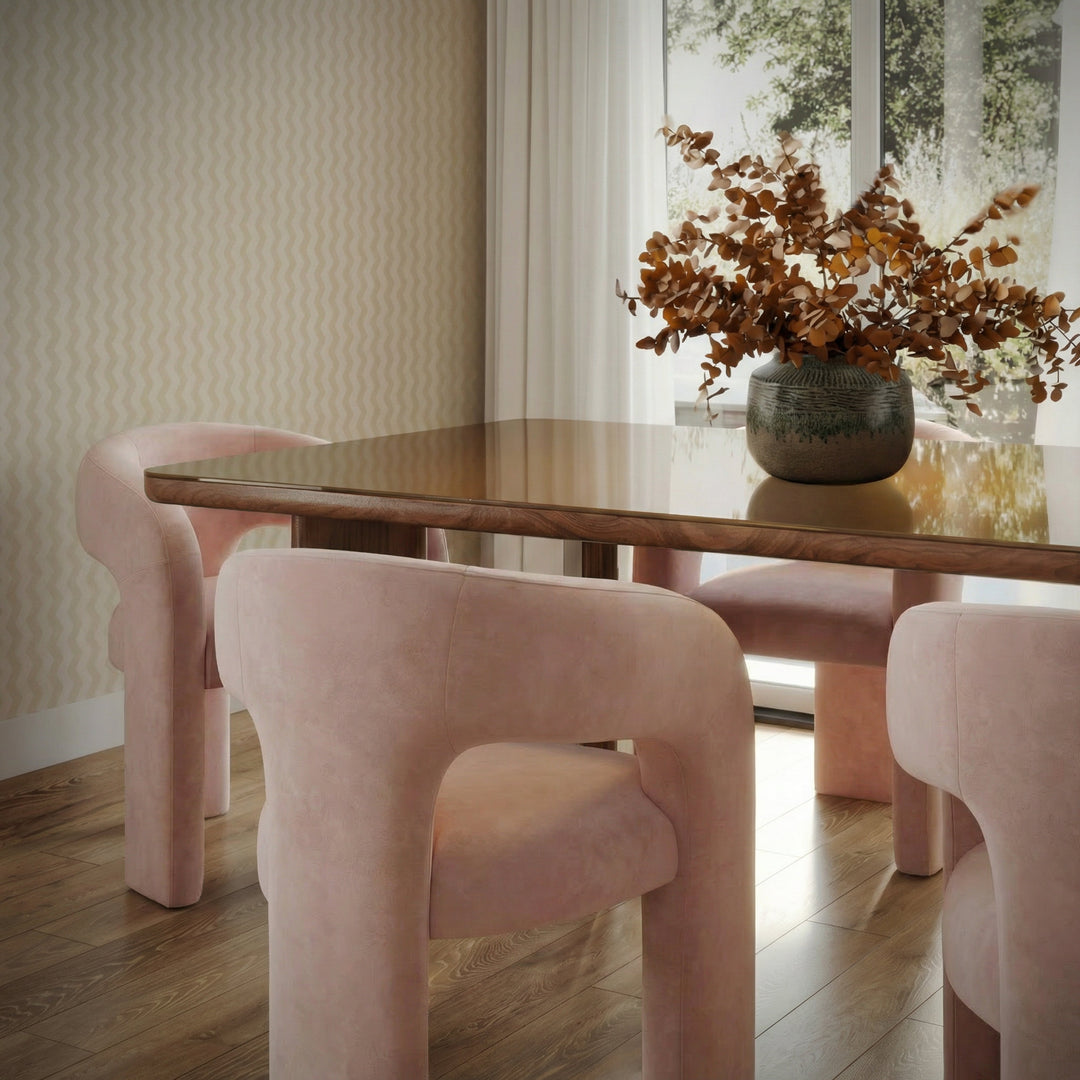 Malone Blush Performance Chenille Dining Chair