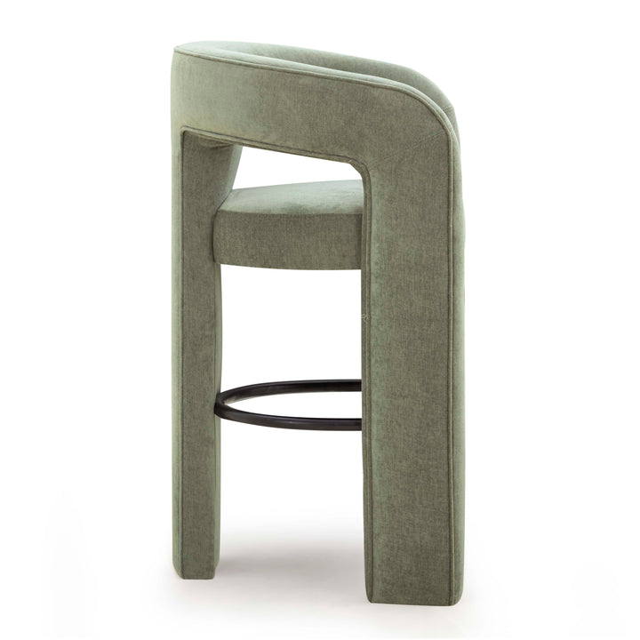 Malone Green Performance Chenille Bar Stool