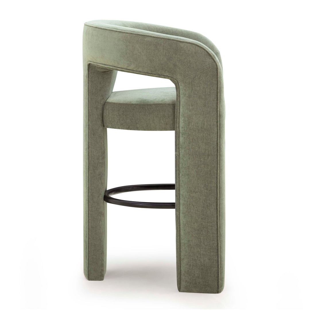 Malone Green Performance Chenille Bar Stool
