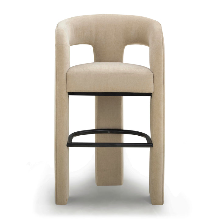 Malone Taupe Performance Chenille Bar Stool