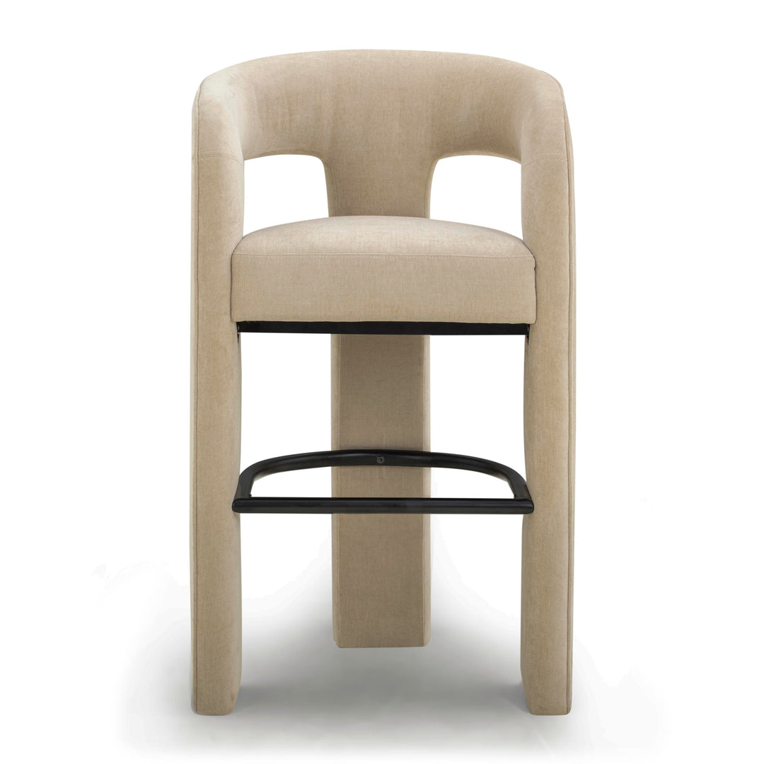 Malone Taupe Performance Chenille Bar Stool