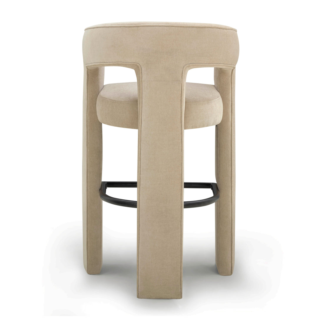 Malone Taupe Performance Chenille Bar Stool