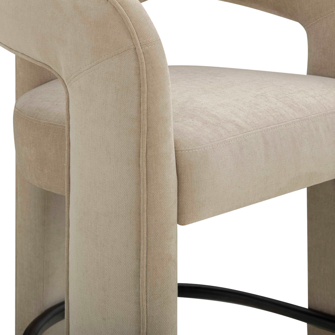 Malone Taupe Performance Chenille Bar Stool