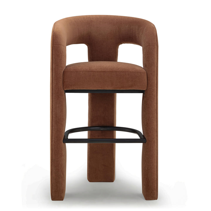 Malone Rust Performance Chenille Bar Stool