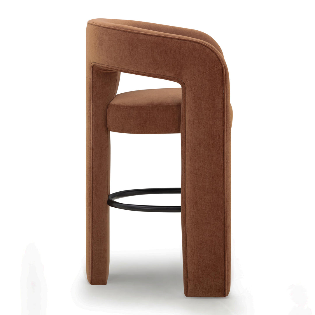 Malone Rust Performance Chenille Bar Stool