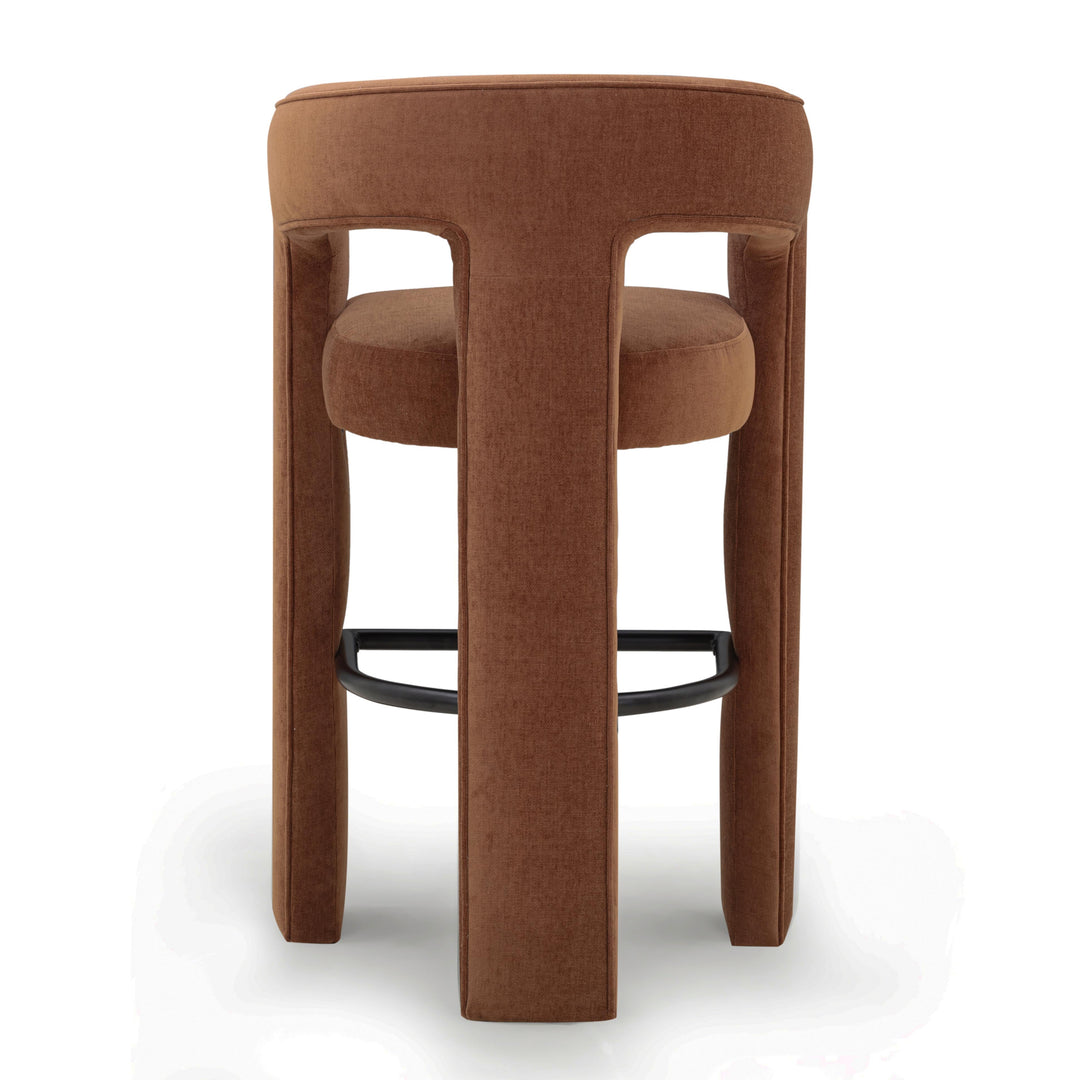 Malone Rust Performance Chenille Bar Stool