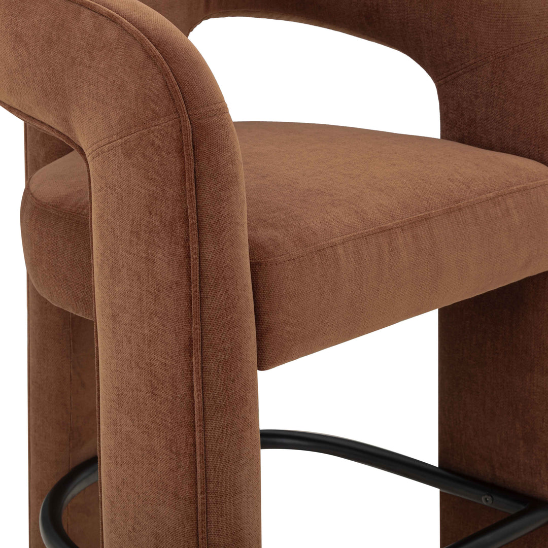 Malone Rust Performance Chenille Bar Stool