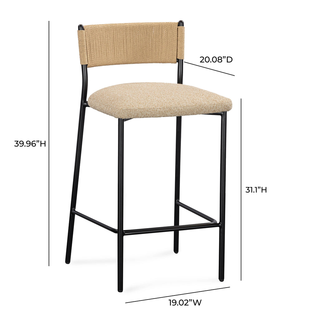 Celine Tan Performance Boucle Bar Stool
