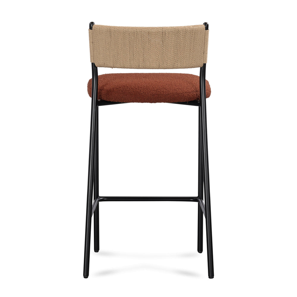 Celine Maroon Performance Boucle Counter Stool