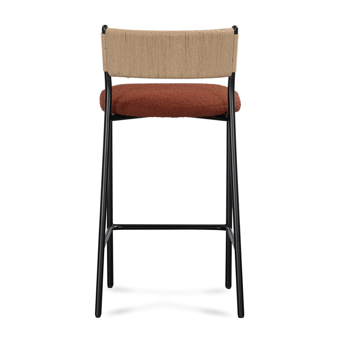 Celine Maroon Performance Boucle Counter Stool