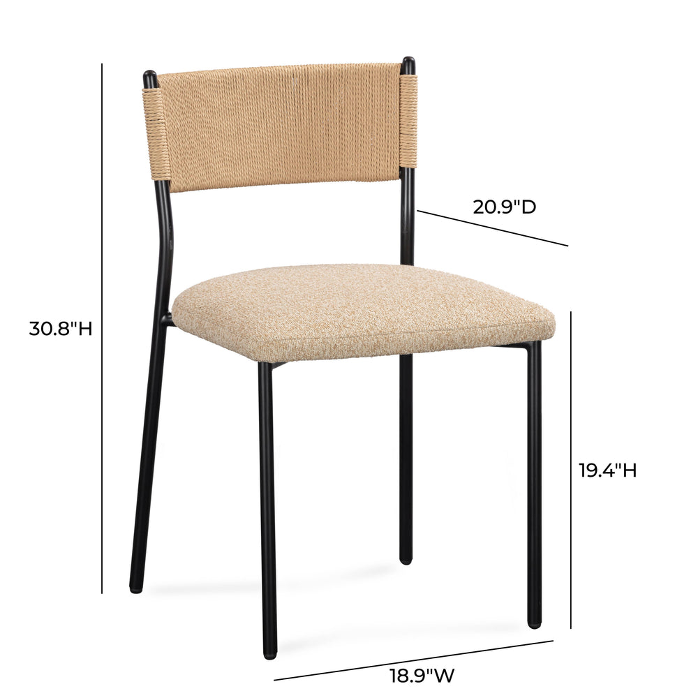 Celine Tan Performance Boucle Dining Chair - Set of 2