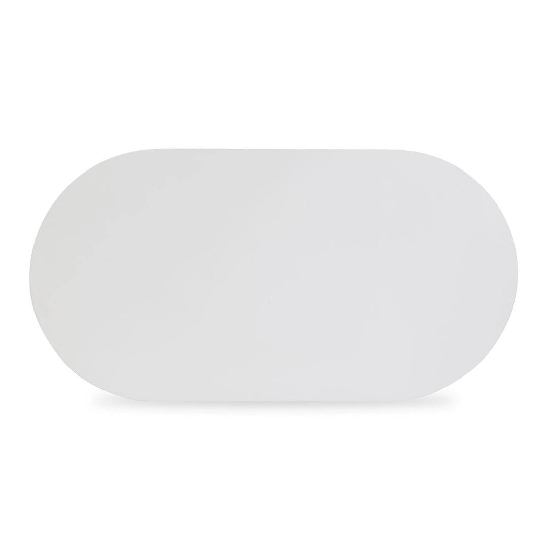 Nara 84" Pure White Concrete Indoor/Outdoor Oval Dining Table