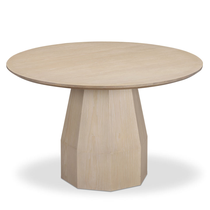 Brocha 48" Driftwood Ash Wood Round Dining Table