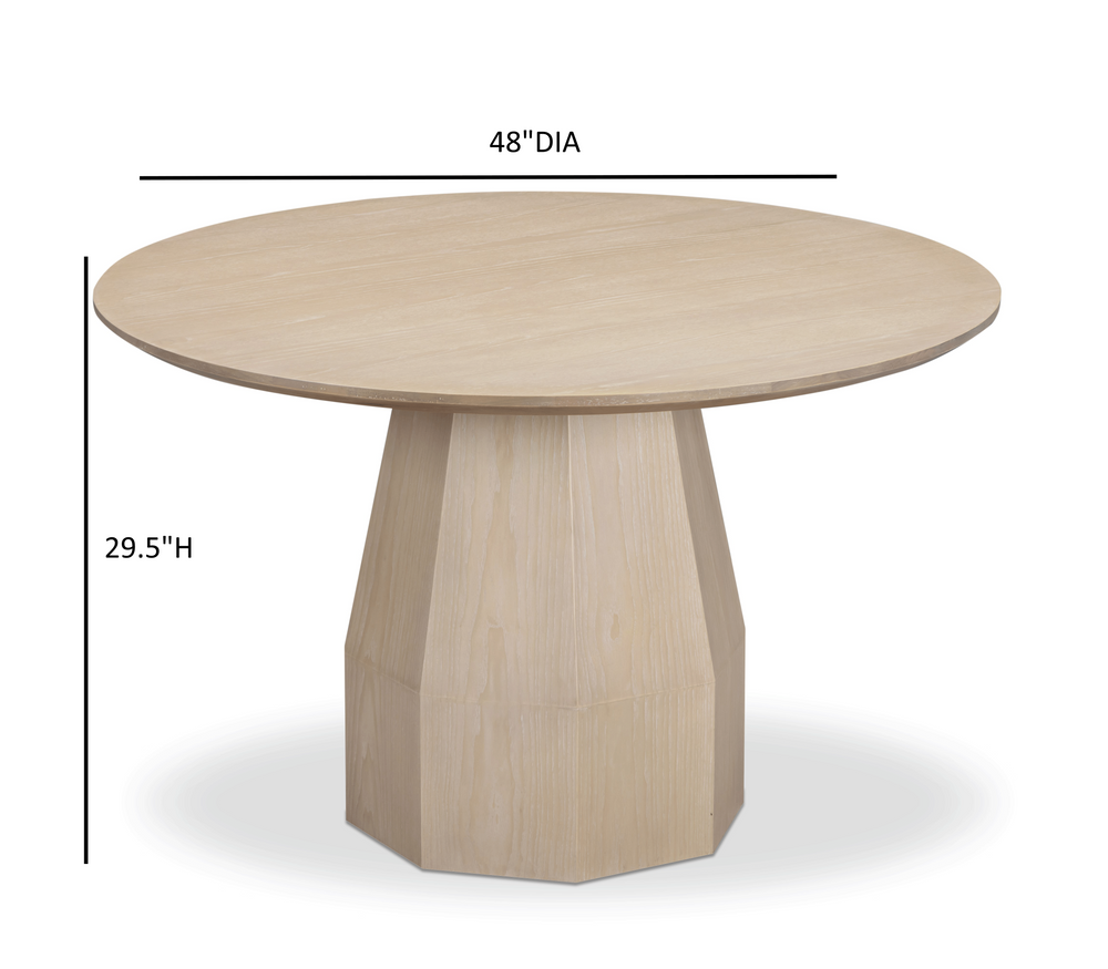 Brocha 48'' Ash Wood Round Dining Table