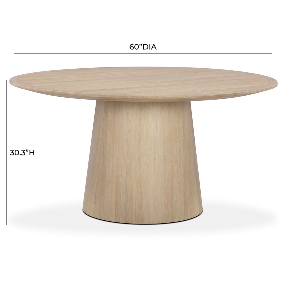 Sahara Round Oak Dining Table (41"-60")