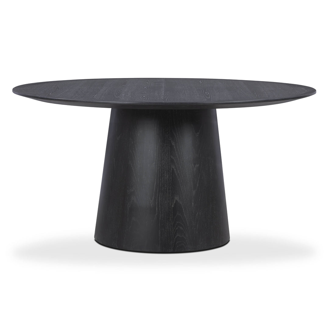 Sahara 60" Black Oak Round Dining Table