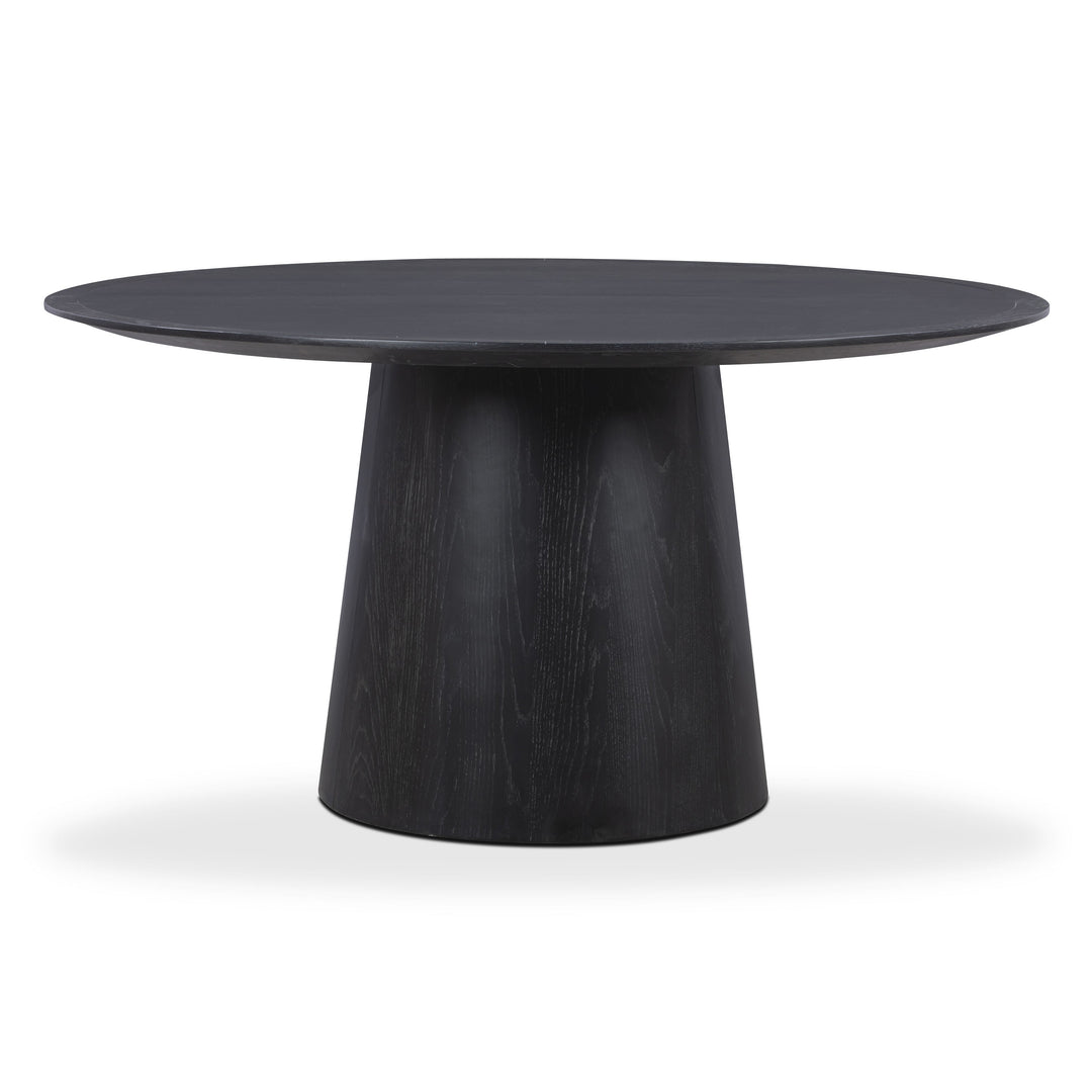Sahara 60" Black Oak Round Dining Table