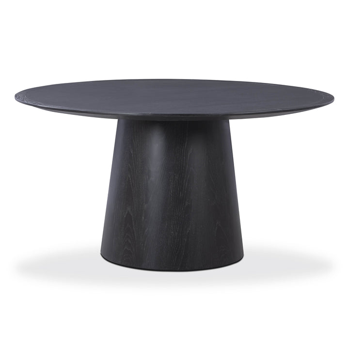 Sahara 60" Black Oak Round Dining Table